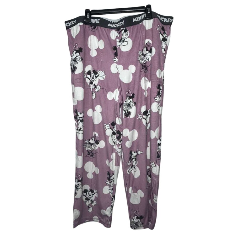 Disney Mickey Mouse Pajamas Women 2XL Pink Loungewear Sleep Pants
